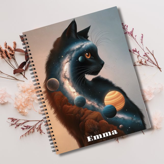 Carnet Chat couleur mignon, Animaux amusants, Espace extr (Créateur téléchargé)