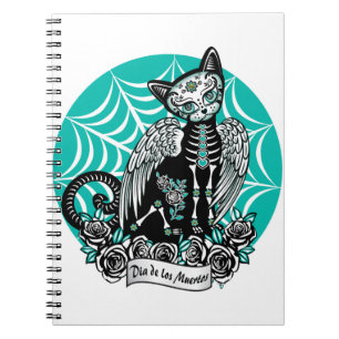 Carnet Chat crâne sucre