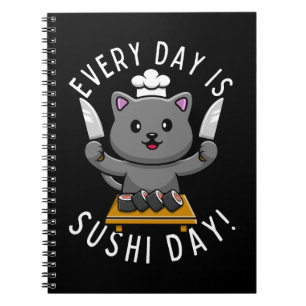 Carnet Chat cuisinier mignon drôle Chaque jour est le jou