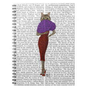 Carnet Chat dans la robe rouge