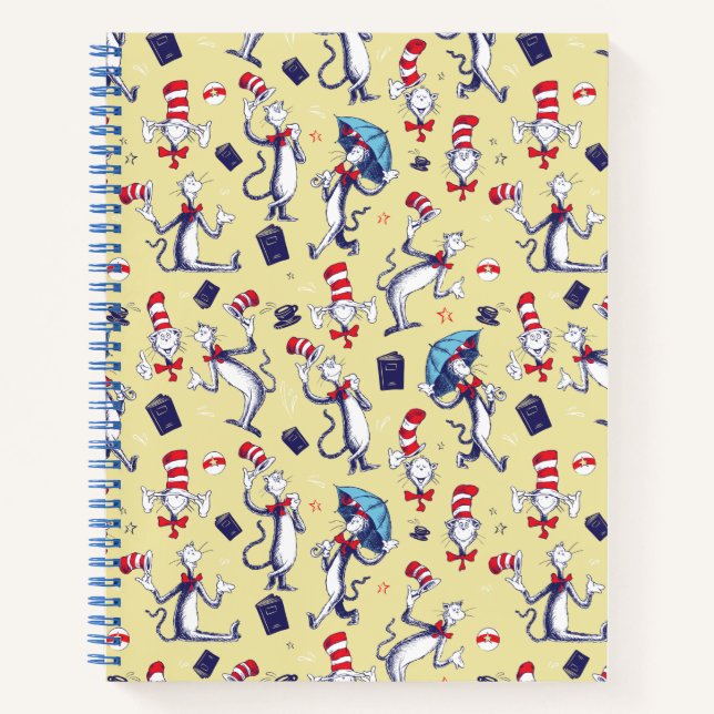 Carnet Chat Dans Le Casquette | Motif jaune (Devant)