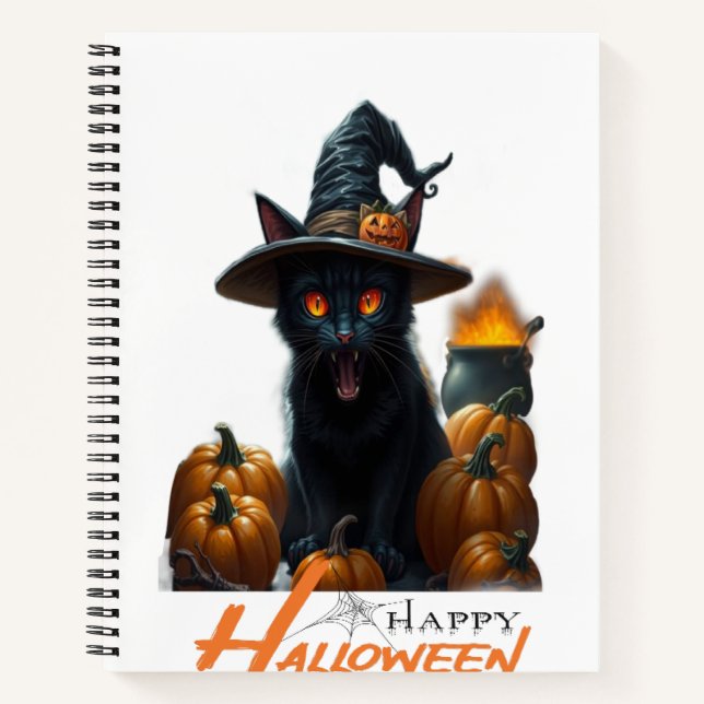 Carnet Chat d'Halloween  (Devant)