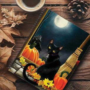 Carnet Chat d'Halloween noir