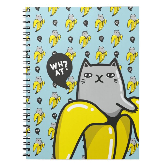Carnet Chat en banane (Devant)