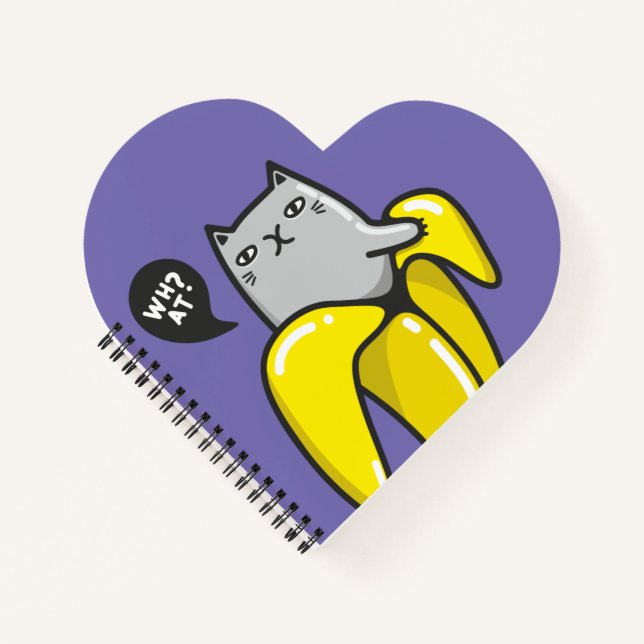 Carnet Chat en banane (Devant)