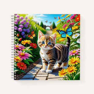 Carnet Chat et papillons