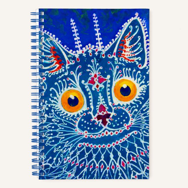 Carnet Chat gothique bleu (Recto)