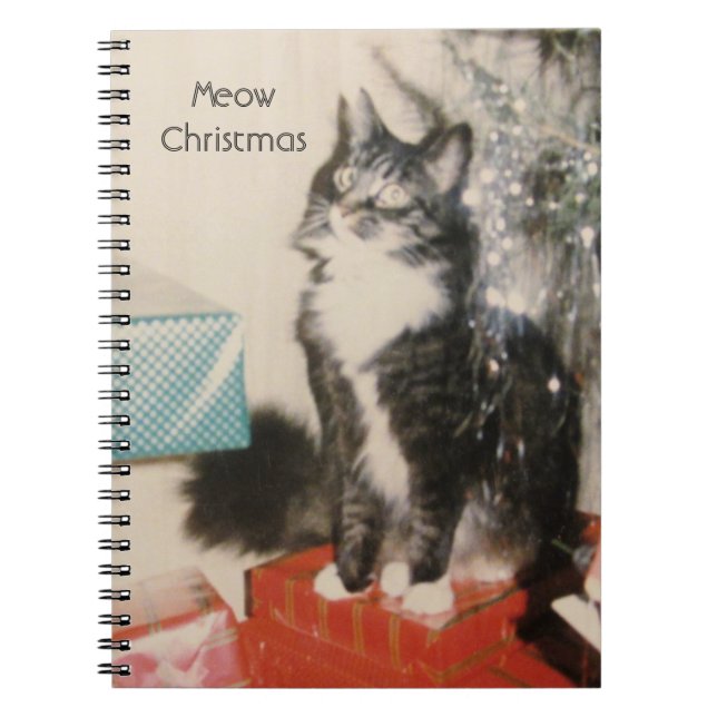Carnet Chat Gris Blanc (Devant)