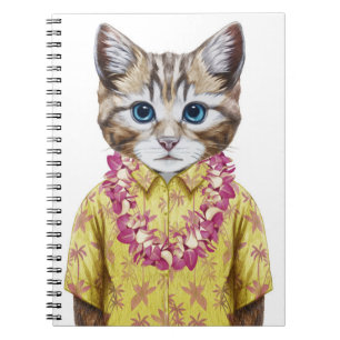 Carnet Chat hawaïen de Kitty