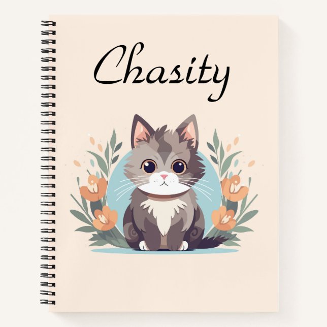 Carnet Chat Kitty personnalisé (Devant)