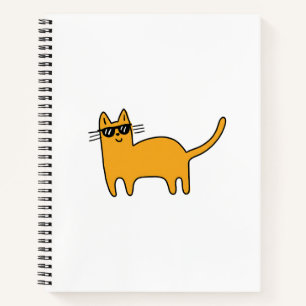 Carnet Chat Lunettes de Soleil Cool