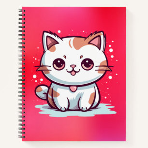 Carnet Chat Mignon Clipart de Style Kawaii