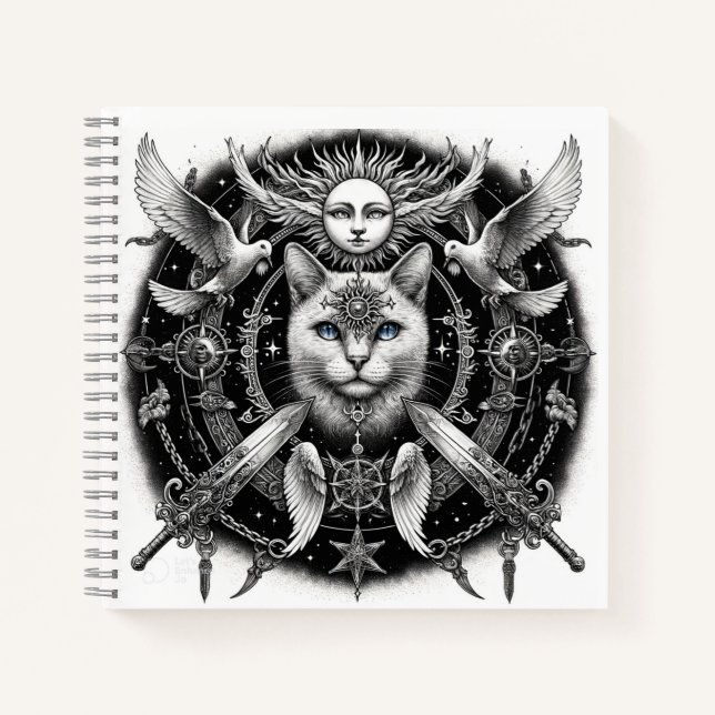 Carnet "Chat Mystique" (Devant)