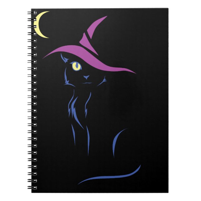 Carnet Chat noir d'Halloween (Devant)
