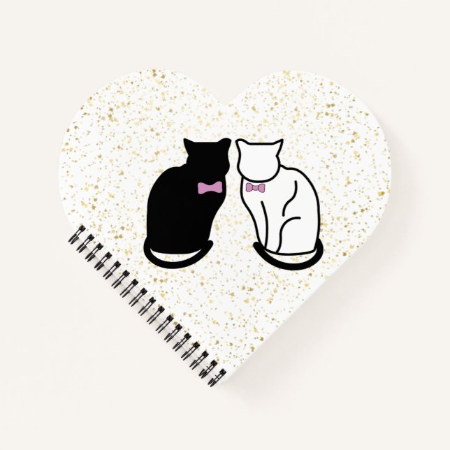 Carnet Chat noir et blanc (Devant)