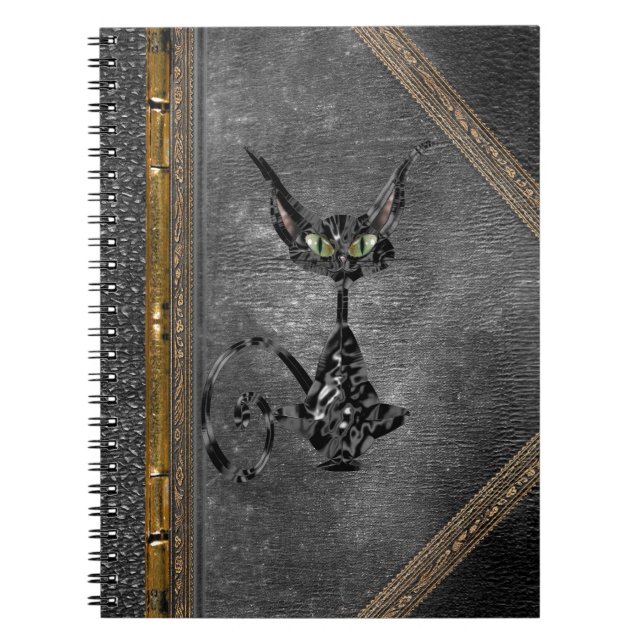 Carnet Chat noir gothique superstitieux (Devant)