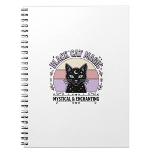 Carnet Chat Noir Magie Chat Noir Chat Noir Vintage Vector