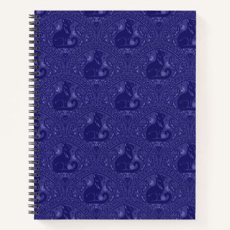 Carnet Chat noir mystique en violet cool