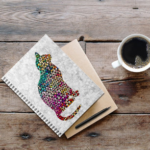Carnet Chat Style Verre Vintage Motif