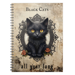 Carnet Chat Vintage moderne Vieux papier Quote personnali