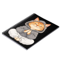 Chat Zen en capuche – Joli chat de dessin animé en