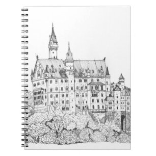 Carnet Château de Neuschwanstein Allemagne Art de ligne