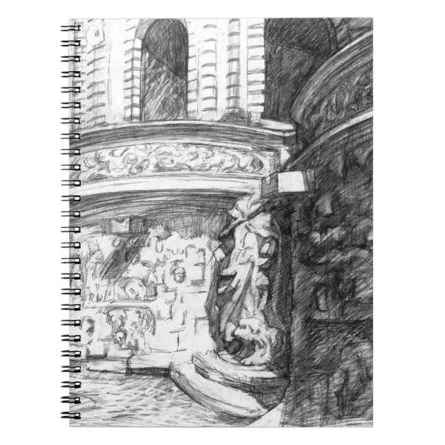 Carnet Château pencilart Monochrome noir & blanc (Devant)