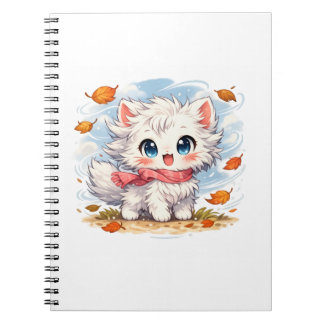 Carnet Chaton Kawaii à la Brise d'Automne – Chat d'Automn