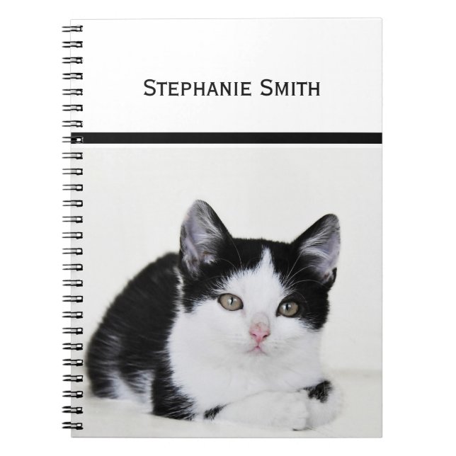 Carnet Chaton noir et blanc (Devant)