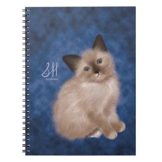 Carnet Chaton siamois (Devant)