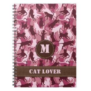 Carnet Chats Camouflage rose