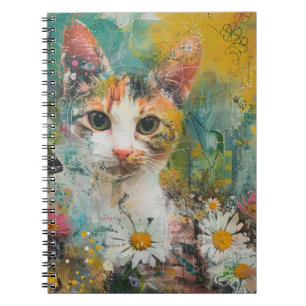 Carnet Chats d'aquarelle Boho - Art de la féline terrestr