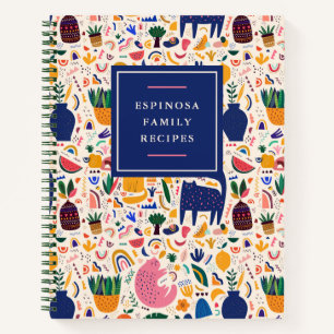 Carnet Chats du désert de Boho coloré Motifs Recettes d