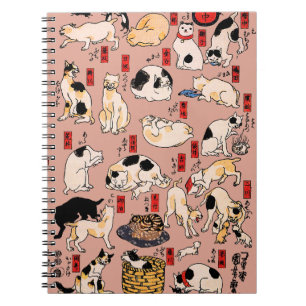 Carnet Chats japonais Ukiyo-e Art drôle