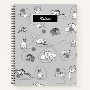 Carnet Chats mignons Jouer et être Motif coquin