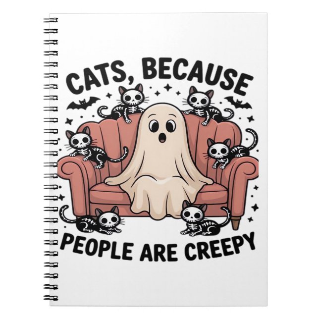 Carnet Chats Parce Que Les Gens Sont Déplaisants Fantôme  (Devant)