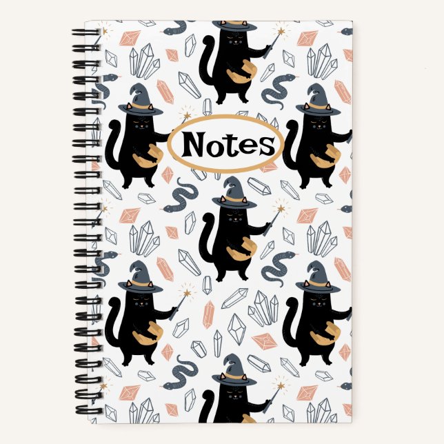 Carnet Chats sorciers magiques Halloween (Recto)