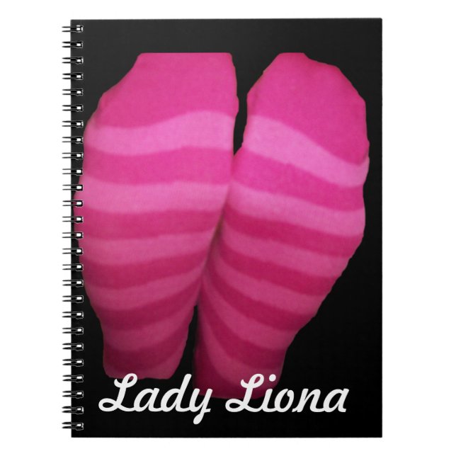 Carnet Chaussettes rayées roses (Devant)