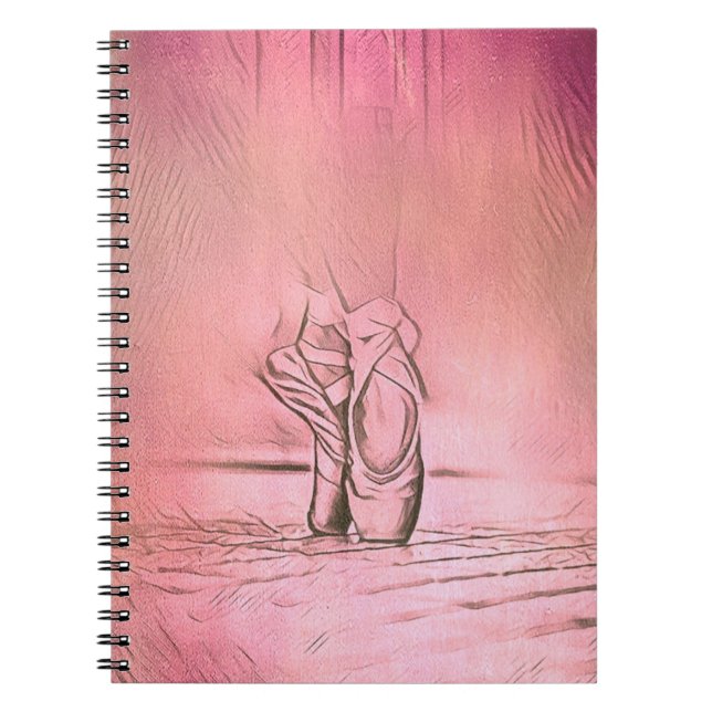 Carnet Chaussures de ballet rose à Pointe (Devant)