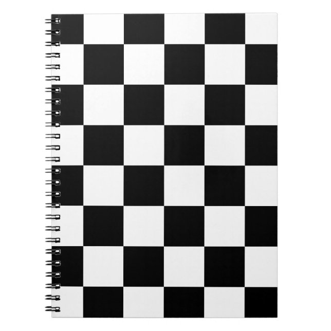 Carnet Checkered noir (Devant)