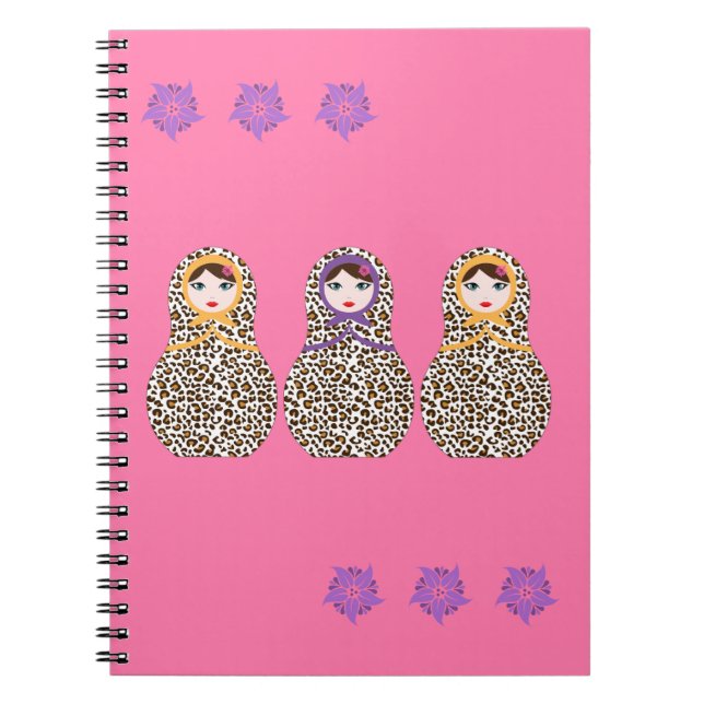 Carnet Cheetah Matryoshka (Devant)