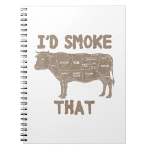Carnet Chef Butcher Cook Bbq Je fumerais ce boeuf de vach