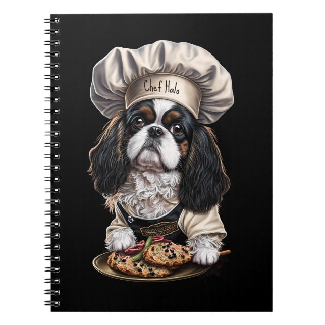 Carnet Chef Cuisine Tricolor Cavalier Charles Spaniel (Devant)