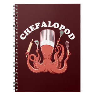 Carnet Chefalopod Pun drôle de chef de poulpe