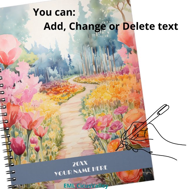 Carnet Chemin calme à travers la forêt de fleurs (Créateur téléchargé)