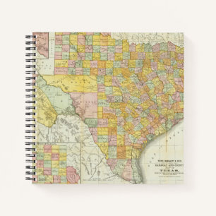 Carnet Chemin De Fer Rand McNally Et Carte Du Comté Du Te