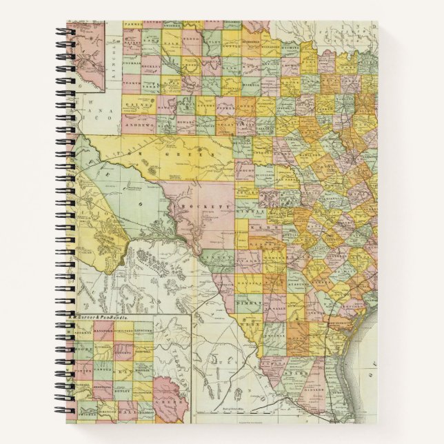Carnet Chemin De Fer Rand McNally Et Carte Du Comté Du Te (Devant)