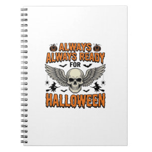 Carnet Chemise crâne Halloween Gravure vintage Citation d