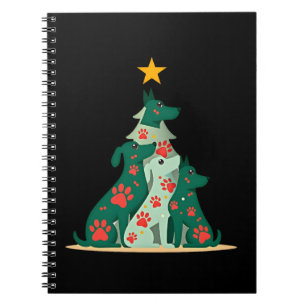 Carnet Chemise d'arbre de Noël de chien - Noël de chien (