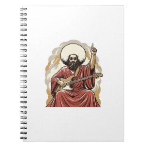 Carnet Chemise d'art vectoriel de guitariste à gravure vi